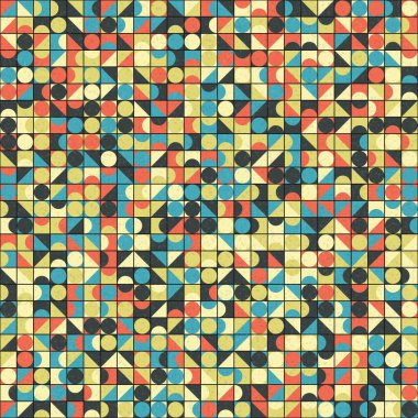 Üretken hesaplama sanatıyla soyut geometrik desen 