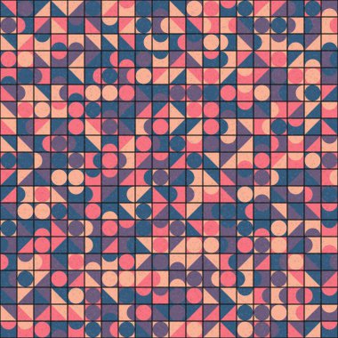 Üretken hesaplama sanatıyla soyut geometrik desen 