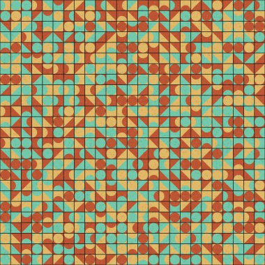 Üretken hesaplama sanatıyla soyut geometrik desen 