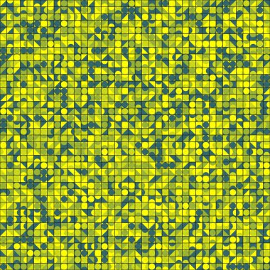 Üretken hesaplama sanatıyla soyut geometrik desen 
