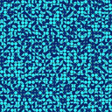 Üretken hesaplama sanatıyla soyut geometrik desen 