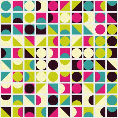 Üretken hesaplama sanatıyla soyut geometrik desen 