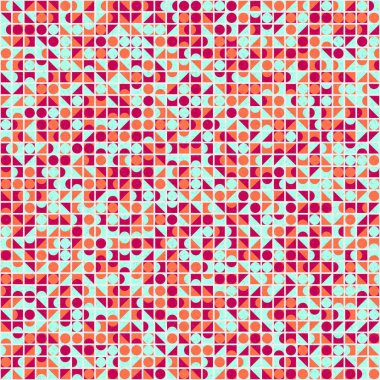 Üretken hesaplama sanatıyla soyut geometrik desen 