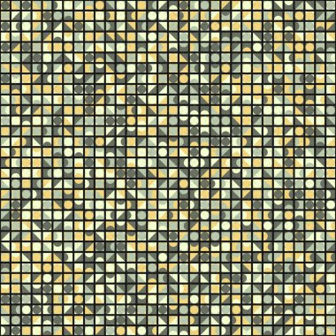 Üretken hesaplama sanatıyla soyut geometrik desen 