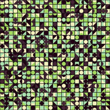 Üretken hesaplama sanatıyla soyut geometrik desen 