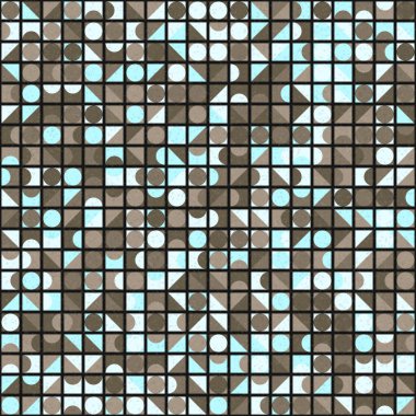 Üretken hesaplama sanatıyla soyut geometrik desen 