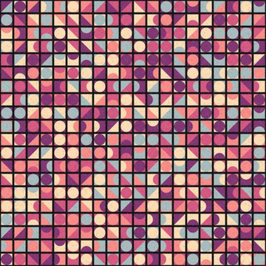 Üretken hesaplama sanatıyla soyut geometrik desen 
