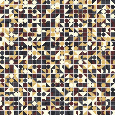 Soyut Geometrik Desen üretken hesaplama sanatı çizimi 