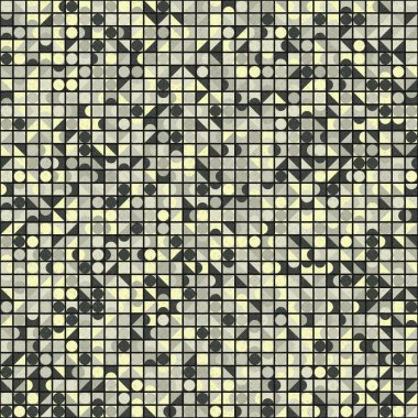 Üretken hesaplama sanatıyla soyut geometrik desen 