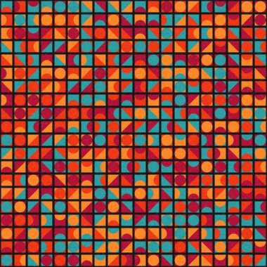 Üretken hesaplama sanatıyla soyut geometrik desen 
