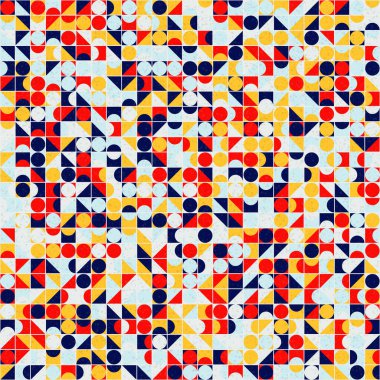 Üretken hesaplama sanatıyla soyut geometrik desen 