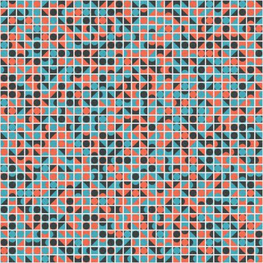 Üretken hesaplama sanatıyla soyut geometrik desen 