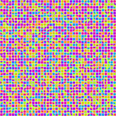 Üretken hesaplama sanatıyla soyut geometrik desen 