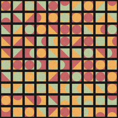 Üretken hesaplama sanatıyla soyut geometrik desen 