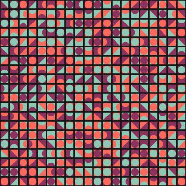 Üretken hesaplama sanatıyla soyut geometrik desen 