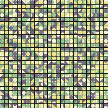 Üretken hesaplama sanatıyla soyut geometrik desen 