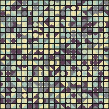 Üretken hesaplama sanatıyla soyut geometrik desen 