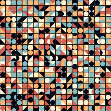 Üretken hesaplama sanatıyla soyut geometrik desen 