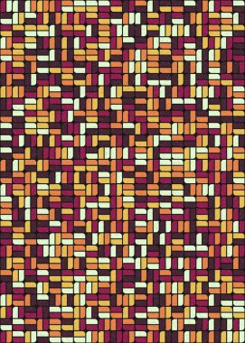 Soyut Geometrik Desen üretken hesaplama sanatı çizimi 