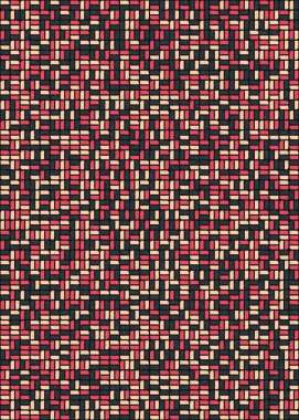 Üretken hesaplama sanatıyla soyut geometrik desen 