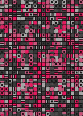 Soyut Geometrik Desen üretken hesaplama sanatı çizimi 