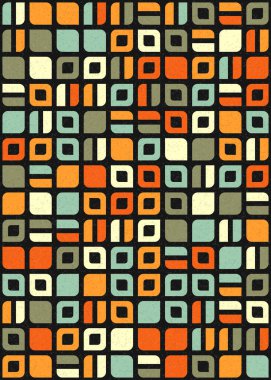 Soyut Geometrik Desen üretken hesaplama sanatı çizimi 