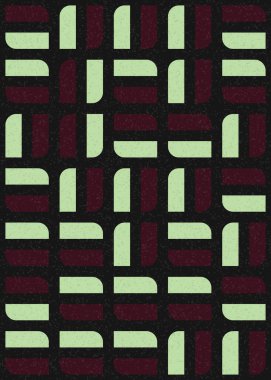 Üretken hesaplama sanatıyla soyut geometrik desen 