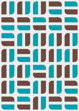 Üretken hesaplama sanatıyla soyut geometrik desen 