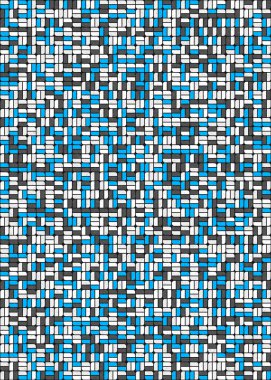 Üretken hesaplama sanatıyla soyut geometrik desen 