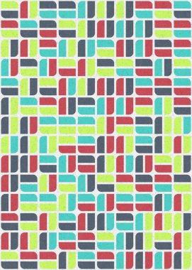 Üretken hesaplama sanatıyla soyut geometrik desen 