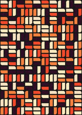 Soyut Geometrik Desen üretken hesaplama sanatı çizimi 