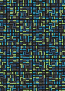 Üretken hesaplama sanatıyla soyut geometrik desen 