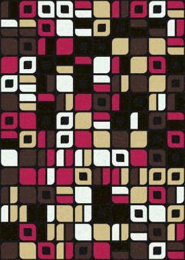 Soyut Geometrik Desen üretken hesaplama sanatı çizimi 