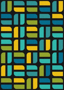 Üretken hesaplama sanatıyla soyut geometrik desen 