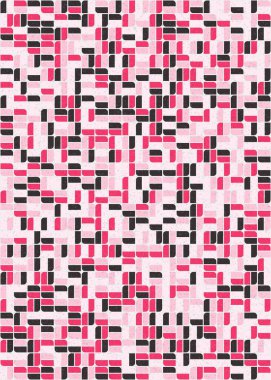 Üretken hesaplama sanatıyla soyut geometrik desen 