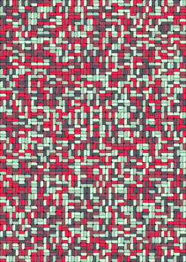 Üretken hesaplama sanatıyla soyut geometrik desen 