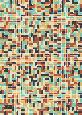 Üretken hesaplama sanatıyla soyut geometrik desen 