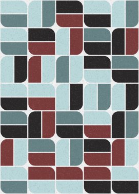 Üretken hesaplama sanatıyla soyut geometrik desen 