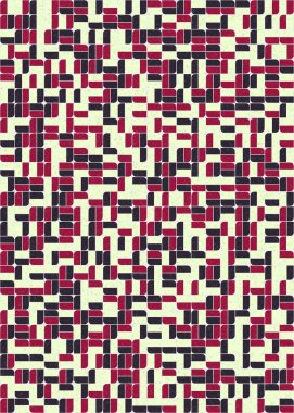 Soyut Geometrik Desen üretken hesaplama sanatı çizimi 