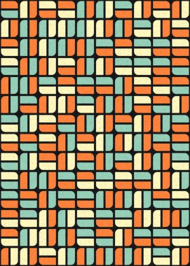 Üretken hesaplama sanatıyla soyut geometrik desen 