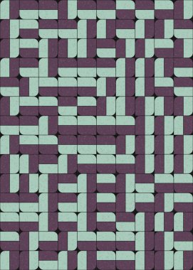 Üretken hesaplama sanatıyla soyut geometrik desen 