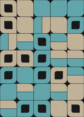 Soyut Geometrik Desen üretken hesaplama sanatı çizimi 