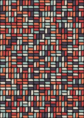 Soyut Geometrik Desen üretken hesaplama sanatı çizimi 