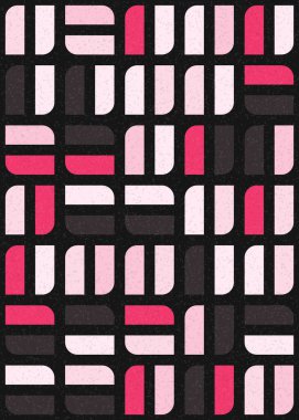 Üretken hesaplama sanatıyla soyut geometrik desen 