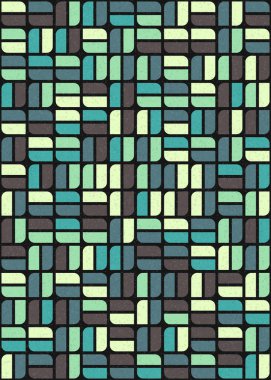 Üretken hesaplama sanatıyla soyut geometrik desen 