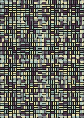 Üretken hesaplama sanatıyla soyut geometrik desen 