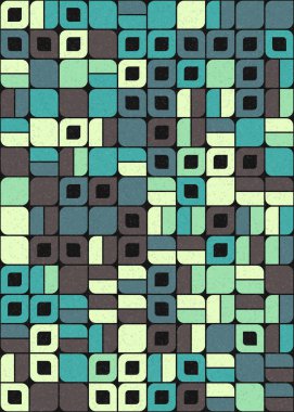 Soyut Geometrik Desen üretken hesaplama sanatı çizimi 