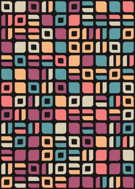 Soyut Geometrik Desen üretken hesaplama sanatı çizimi 