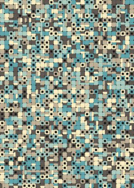 Soyut Geometrik Desen üretken hesaplama sanatı çizimi 