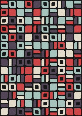 Soyut Geometrik Desen üretken hesaplama sanatı çizimi 